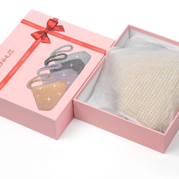 Hand Bags Purses for Women Rhinestone Bag Clutch Purses Party Wedding - Picture 6 of 6